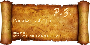 Parotzi Zéta névjegykártya
